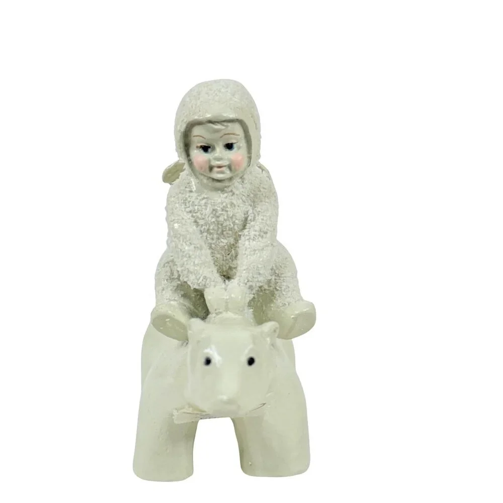 Dept 56 Snowbabies Miniatures Polar Bear Express Handpainted Pewter Figurine Box
